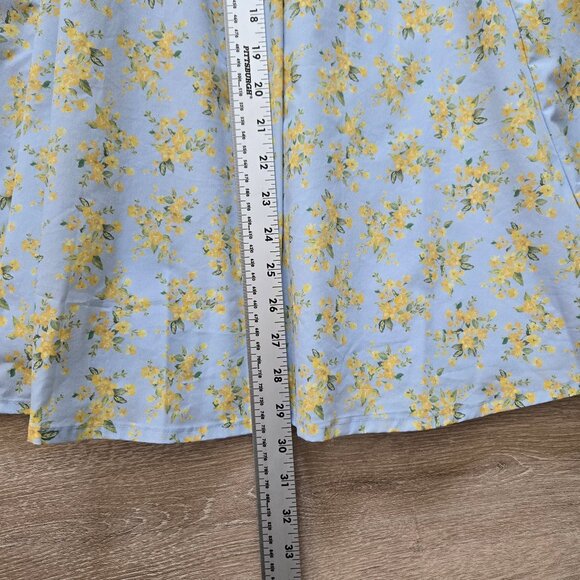 House of Cb Cora Gathered Lace-Up Skirt with Pockets Blue Size XS New With Tags - Picture 8 of 17